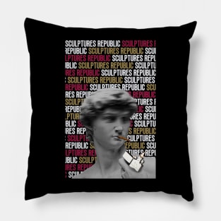 David sculpture pop-art design Pillow