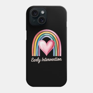 Rainbow Early Intervention Heart Teacher Interventionist Phone Case