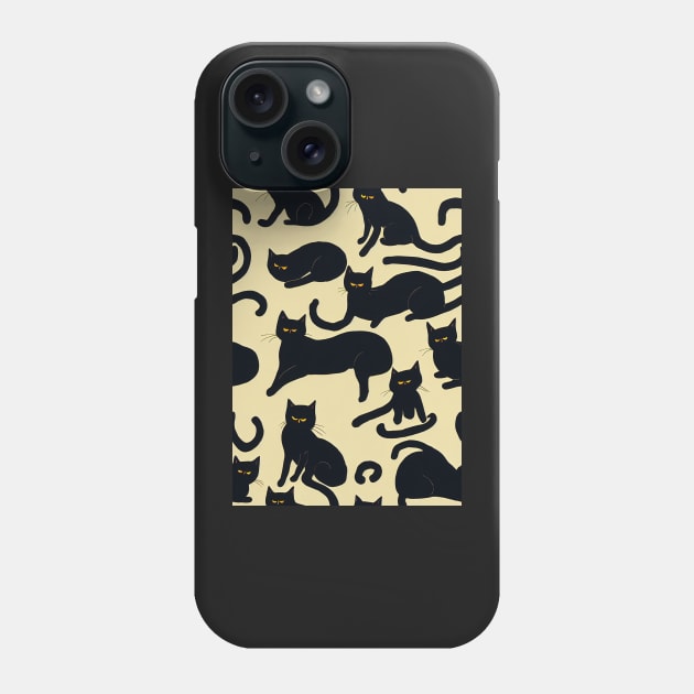 Black Cats for Cat lovers. Perfect gift for National Black Cat Day #14 Phone Case by Endless-Designs