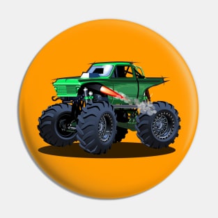 Cartoon monster truck Pin