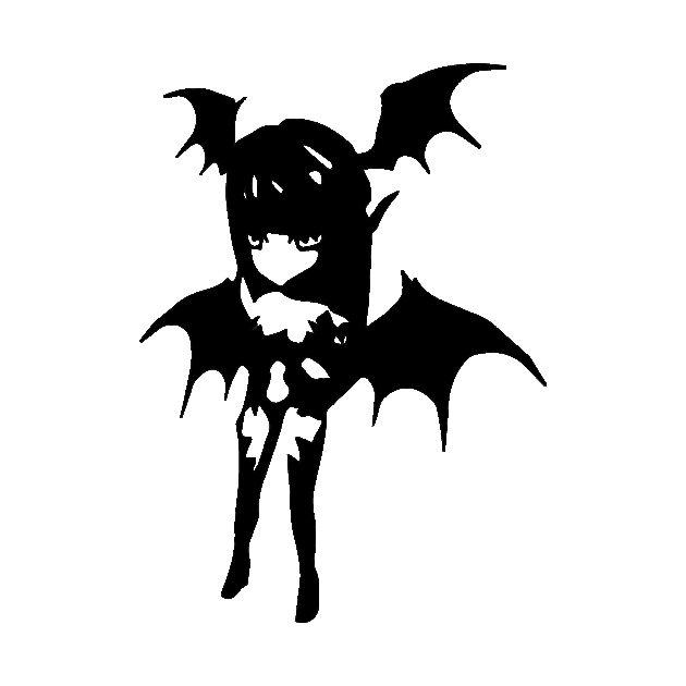 Succubus minimal silhouette white by WannabeArtworks