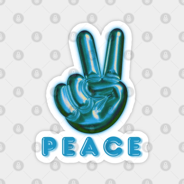 Peace - Peace Symbol - V Finger Sign Magnet by TJWDraws