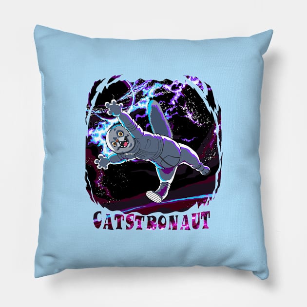 Catstronaut Funny Space Astronaut Cat Pillow by ScottsRed