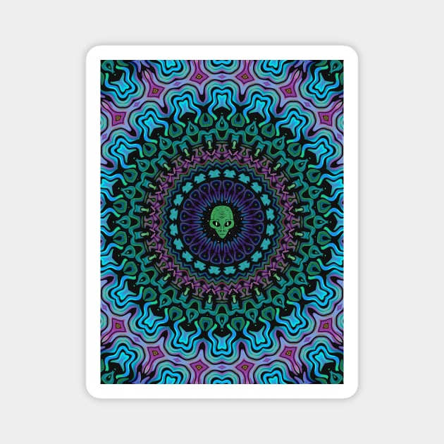 ALIENS Exist Kaleidoscope Magnet by SartorisArt1