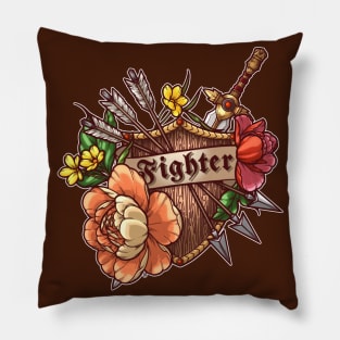 FIghter Class - D&D Class Art for players of DnD tabletop or video games Pillow