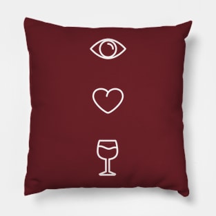 EyeHeartWine Pillow