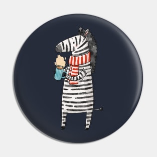 COFFEE ZEBRA Pin