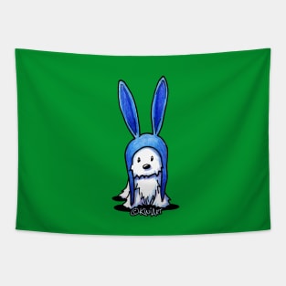 KiniArt Westie Bunny Tapestry