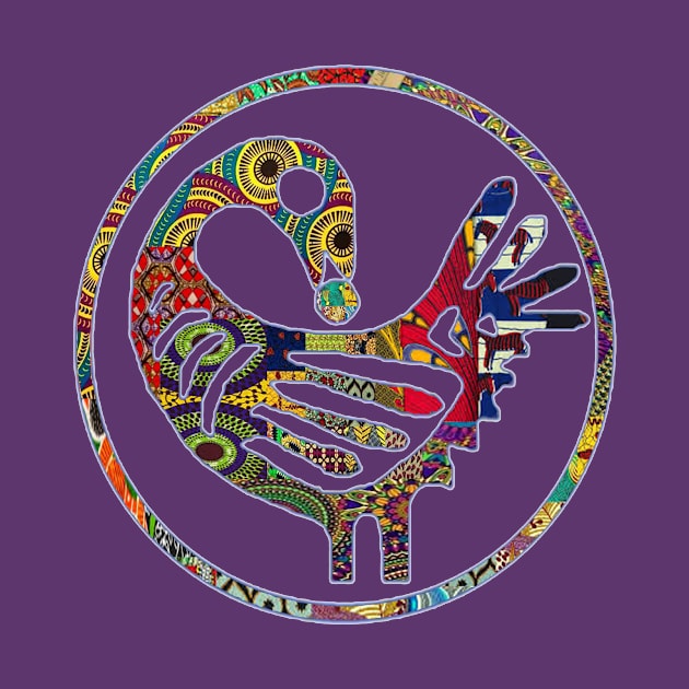 Groovy Sankofa Bird by artbyomega