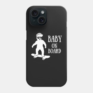 baby on skateboard Phone Case