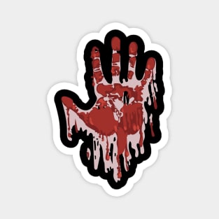 Spooky Blood Hand Halloween Magnet