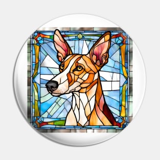 Stained Glass Ibizan Hound Pin