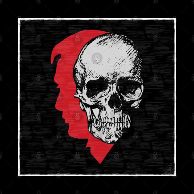 Hannibal Blood Red Profile with Gray Skull Superimposed by OrionLodubyal