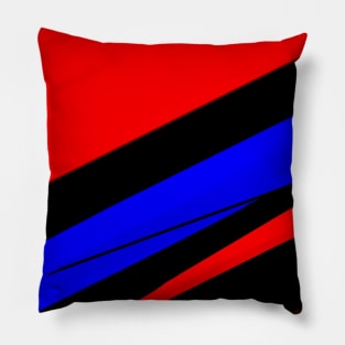 red blue abstract texture art Pillow