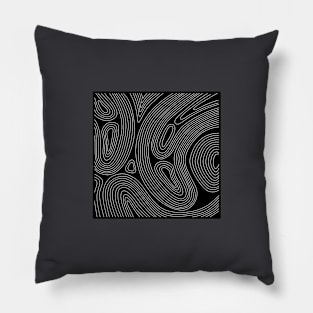 Lines On Black Pillow