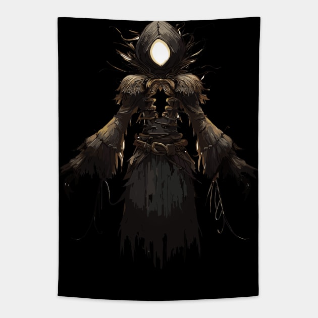 Spooky season Scarecrow Tapestry by TomFrontierArt