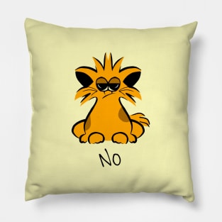 Cat says no - hilarious jokes - Funny animals - No cat Pillow