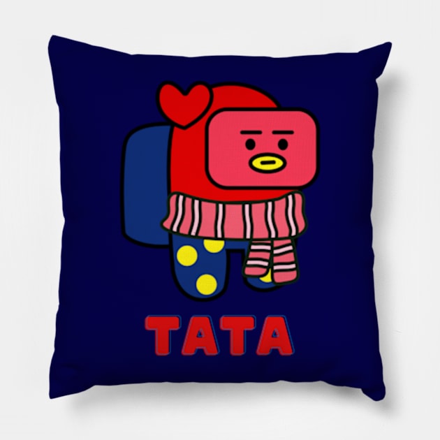 Among Us BT21 Tata Pillow by TweeBee