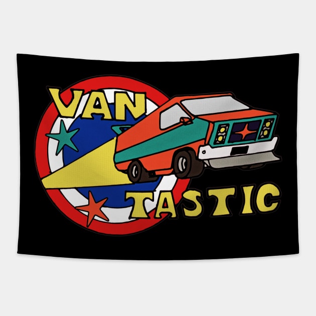 Vintage Van Design Tapestry by Kujo Vintage