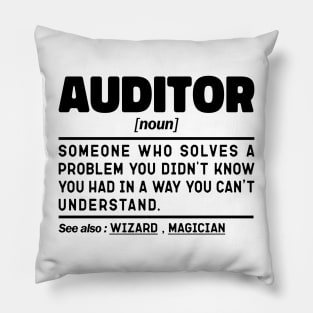 Auditor Noun Definition Sarcastic Design Funny Auditor Sayings Pillow