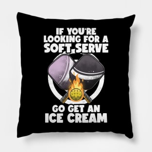 Pickleball Soft Serve Funny Pickleballer Lucky Pickleball Pillow