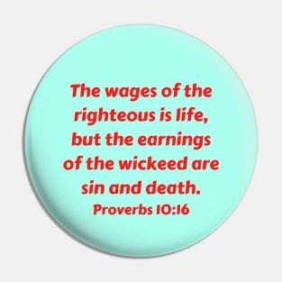 Bible Verse Proverbs 10:16 Pin