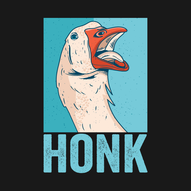 Funny Goose Honk by Visual Vibes