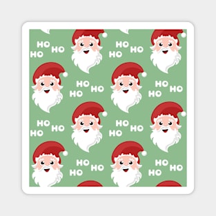 Seamless Christmas pattern with Santa Claus cartoon character Magnet