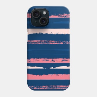 Pink and Blue Summer Stripes Phone Case