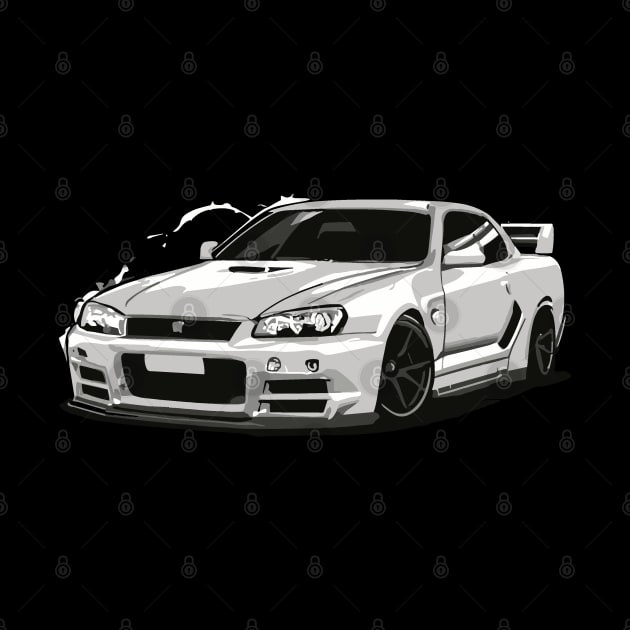 Nissan Skyline GTR R34 JDM Car Classic by Cruise Dresses