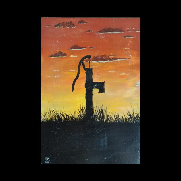 Water Pump at Sunset by Matt Starr Fine Art