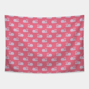 White Mouse Pink Pattern Tapestry