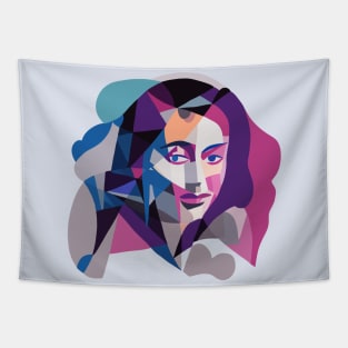 Mila - Cubism Portrait Tapestry