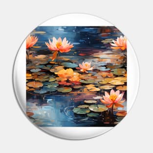 Monet Style Water Lilies 17 Pin