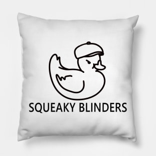 Squeaky Blinders funny cute angry rubber duck quote lettering line digital illustration Pillow