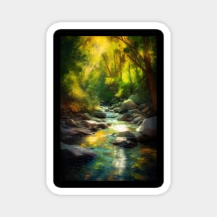 Magical Forest Camping - Enchanting Art Prints, Apparel, and Gear Magnet