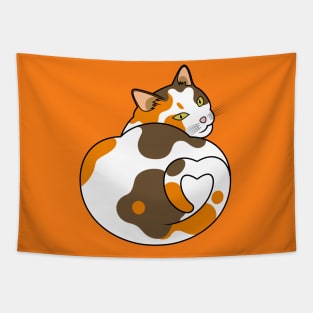 Calico Cat Loaf Love Tapestry