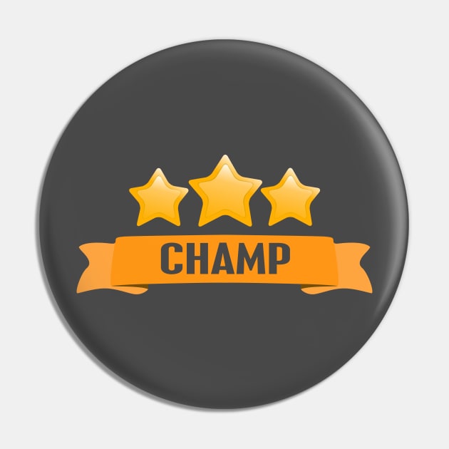 3 star Champ Pin by Marshallpro