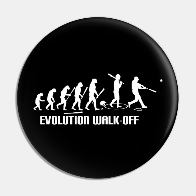 Evolution Baseball Walk Off Dinger Funny Pin by TeeCreations
