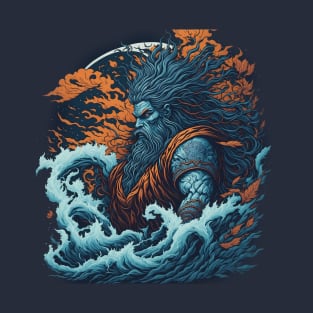 POSEIDON ART ILLUSTRATION T-Shirt