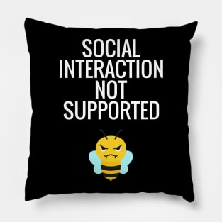 Social Interaction Not Supported Pillow