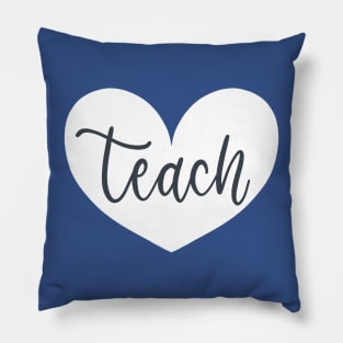 Teach with Heart Pillow