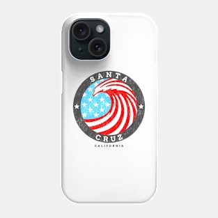 Santa Cruz, CA Summertime Patriotic 4th Pride Surfing Phone Case