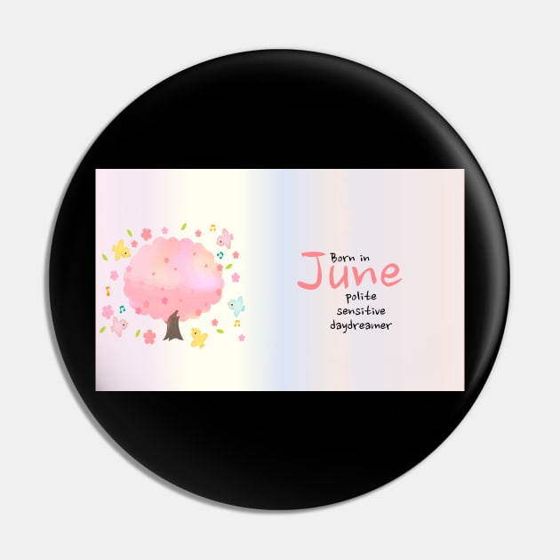 June Birthday gift idea Pin by Qwerdenker Music Merch