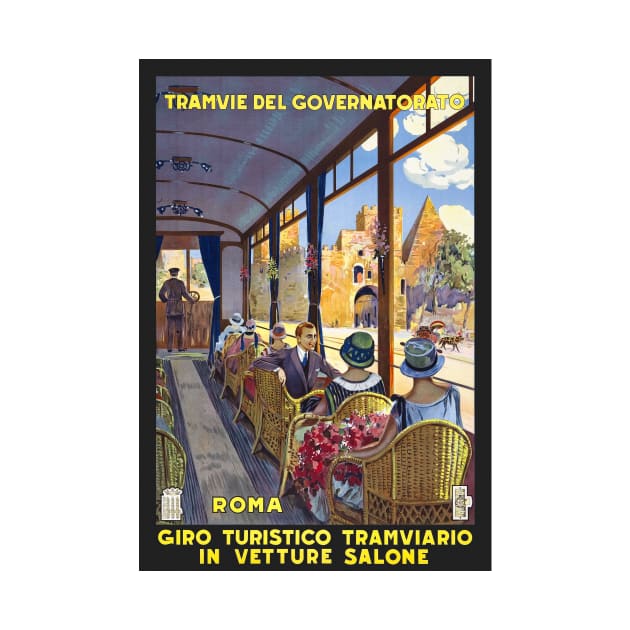 Vintage Travel Poster Italy Tramvie Del Governatorato by vintagetreasure