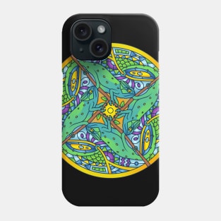 Chameleon Gecko Lizard Mandala Abstract Design Phone Case