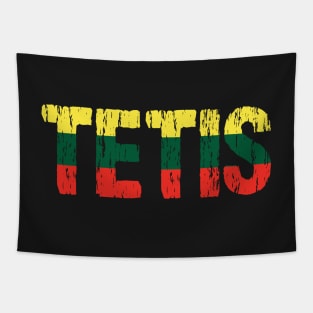 Lithuanian Tetis Dad Father Tevas Lietuva Flag Tapestry