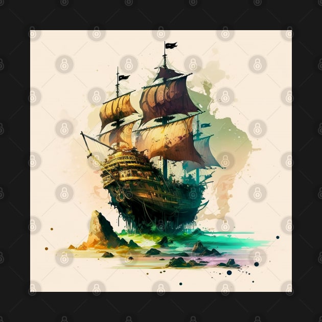 Pirate Ship - the goonies by Buff Geeks Art