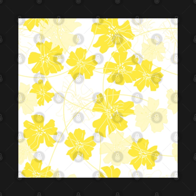 yellow flowers and tendrils by kobyakov