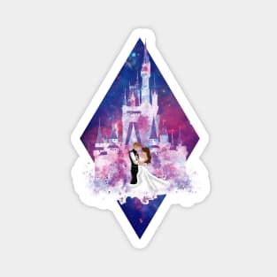 Diamond Galaxy Wedding Couple Magnet